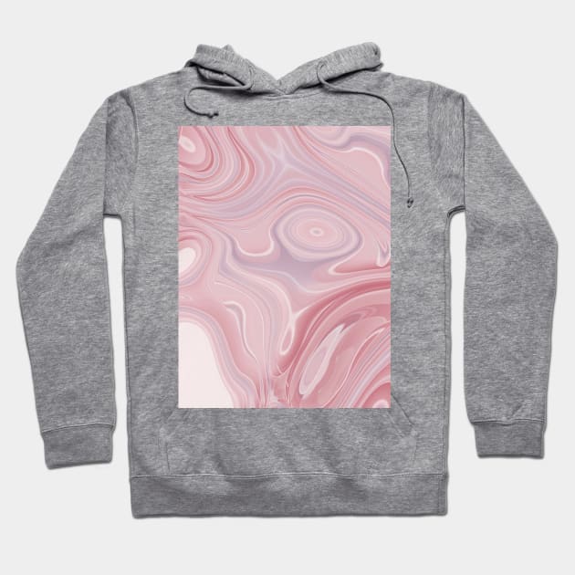 preppy modern chic marble pattern pastel pink swirl Hoodie by Tina